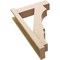 Ekena Millwork 6-in W x 20-in D x 32-in H Balboa Block Rough Cedar Woodgrain TimberThane Outlooker, Primed Tan OUTUR060X20X32BOA44RCPR - alternate 4